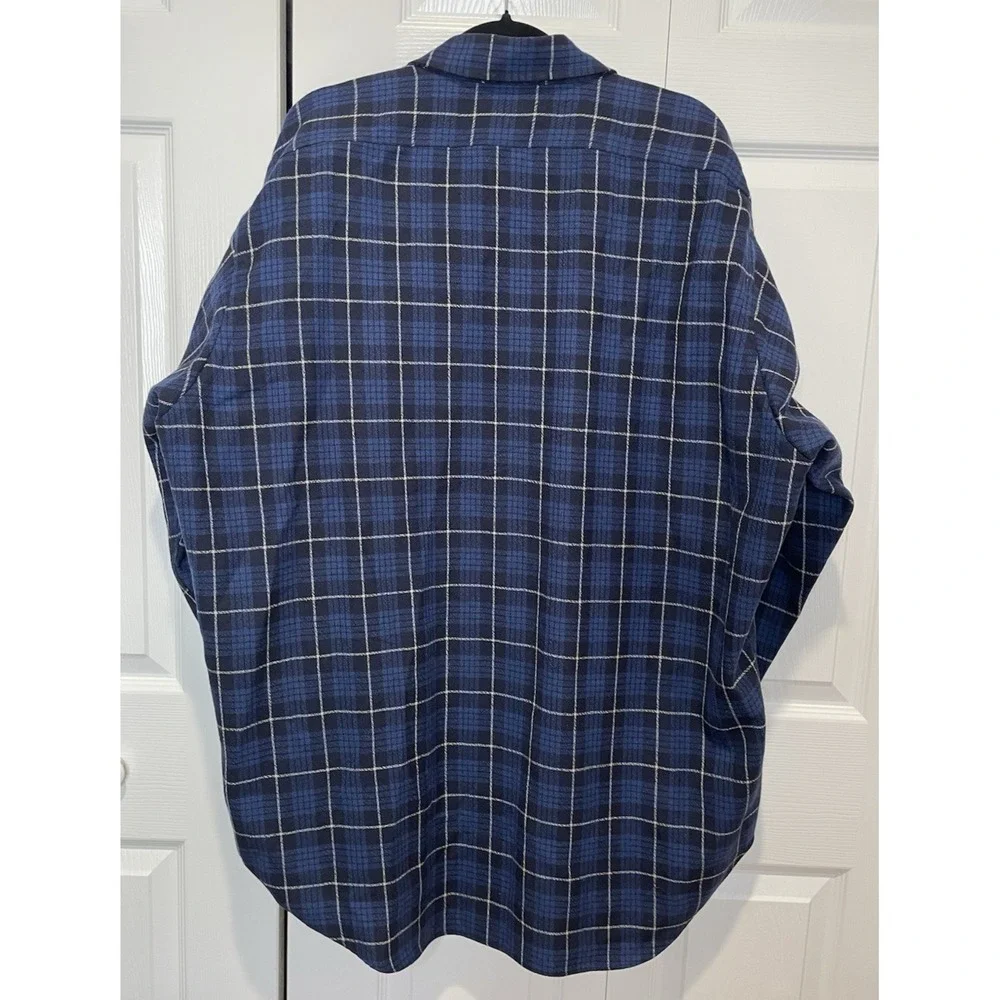 Vtg Polo Ralph Lauren Mens Barlowe Button Up Shirt Size XL Plaid Wool 90s Grunge
